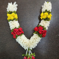 Fabric Mala for Idols with roses